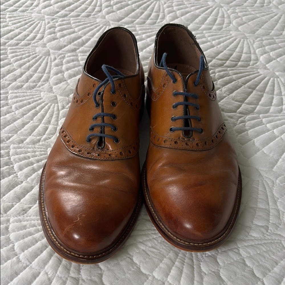 Brown Leather Aston Grey Shoes